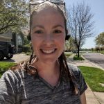 Selfie of Stephanie Redfern in running gear.