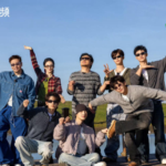 Entire cast of the Chinese reality TV show "Just Going Right Now"